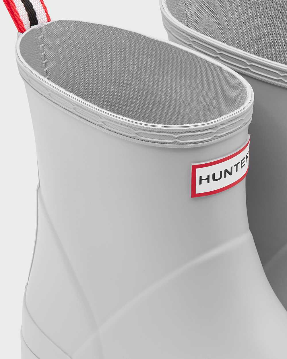 Hunter Original Play Short Men's Rain Boots NZ-75660L Grey